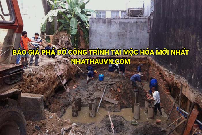 Báo giá phá dỡ công trình tại Mộc Hóa mới nhất