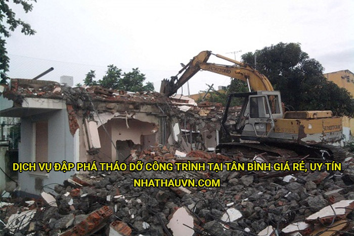 Dịch vụ dập phá tháo dỡ công trình tại Tân Bình giá rẻ, uy tín