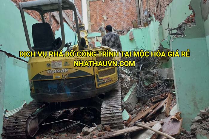 Dịch vụ phá dỡ công trình tại Mộc Hóa giá rẻ