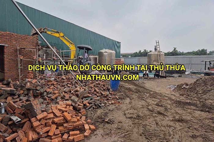 Dịch vụ tháo dỡ công trình tại Thủ Thừa 