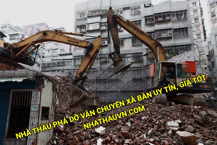 Nhà thầu phá dỡ vận chuyển xà bần uy tín, giá tốt