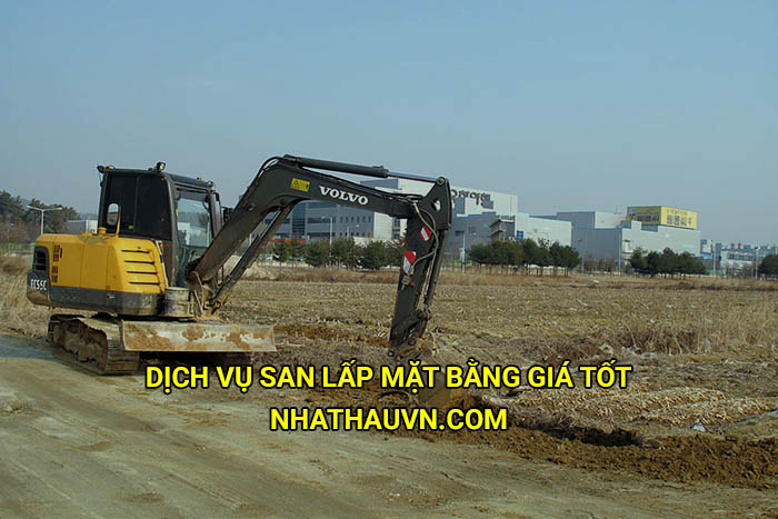 Dịch vụ san lấp mặt bằng giá tốt